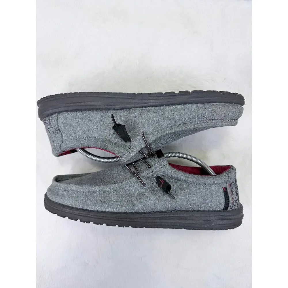 HEYDUDE Wally Eco Ascend Ripstop Grey Men's Slip-On Loafers Size 12
